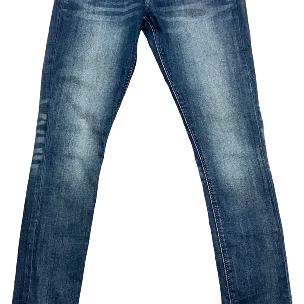 EXPRESS Mid Rise Legging Jeans Womens Sz 4R Med Wash Blue Stretch Denim Skinny - Picture 9 of 13